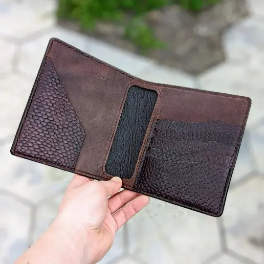 CUSTOM Bifold Wallet | X-Large Brown Beaver for C.K.