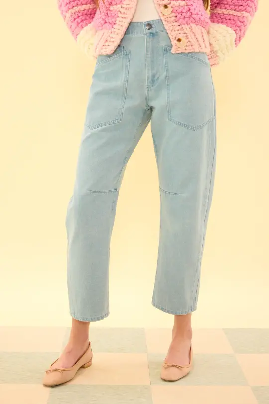 Amanda Pants in Light Wash Denim