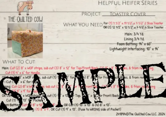 Helpful Heifer Toaster Cover