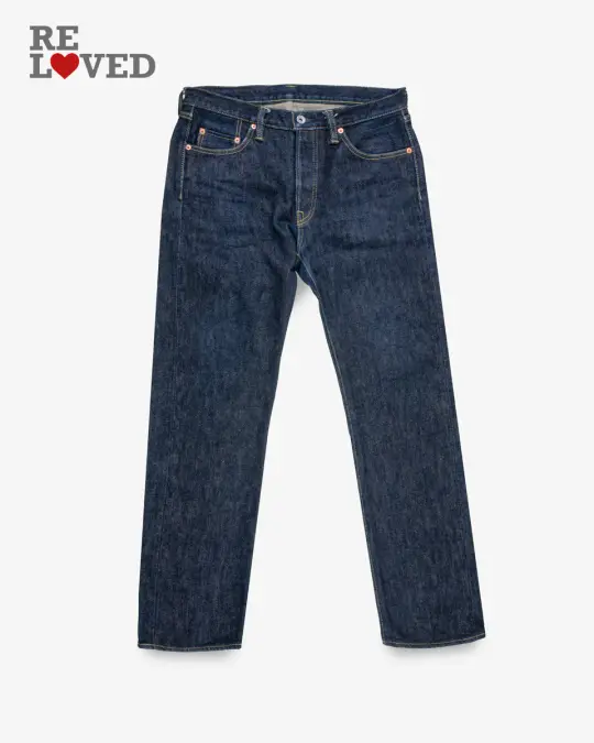 21oz Selvedge Denim Straight Cut Jeans - Indigo (IH-633S) Tag 32, Hemmed to 31.7"