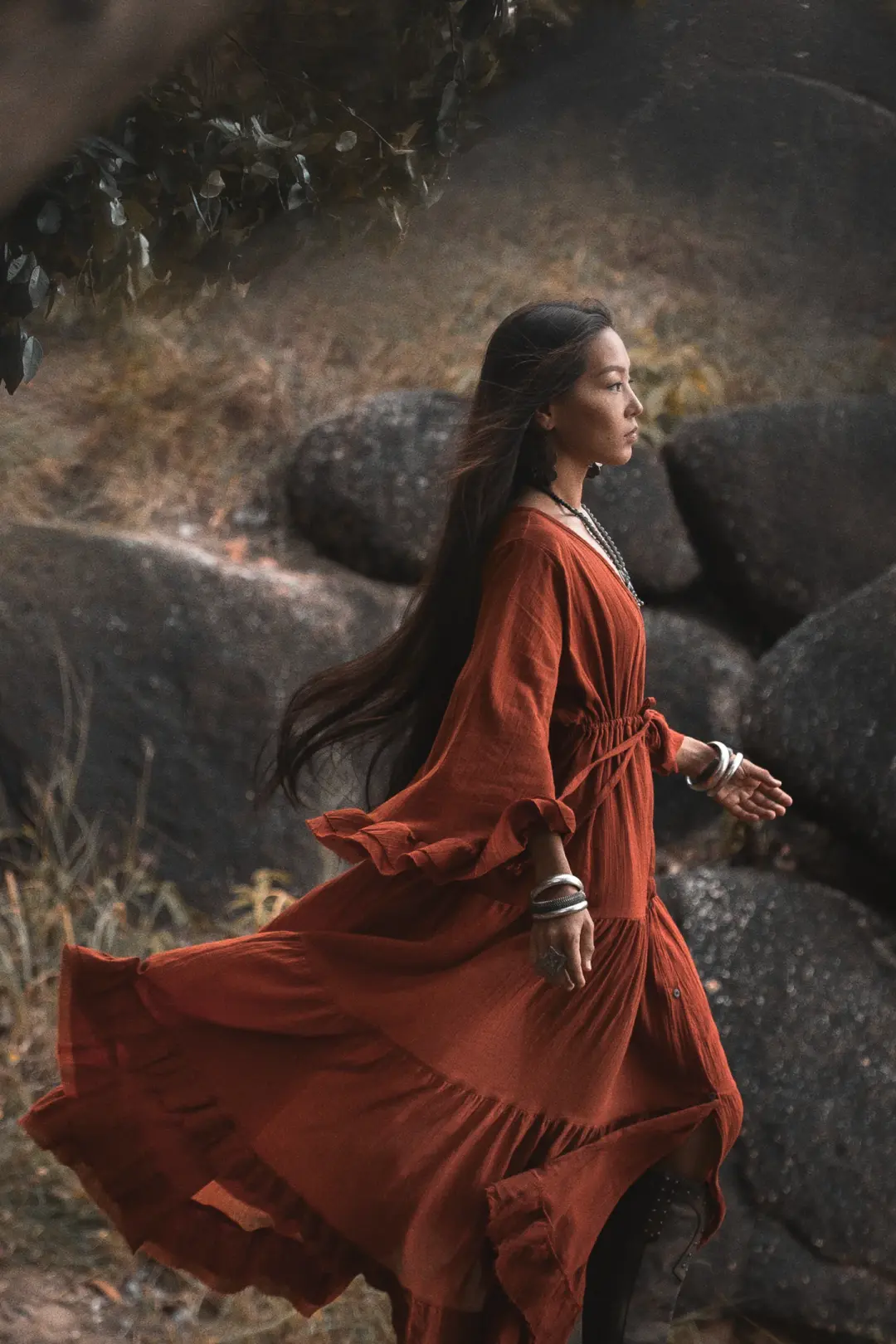 Maxi Dress Ayu Rust