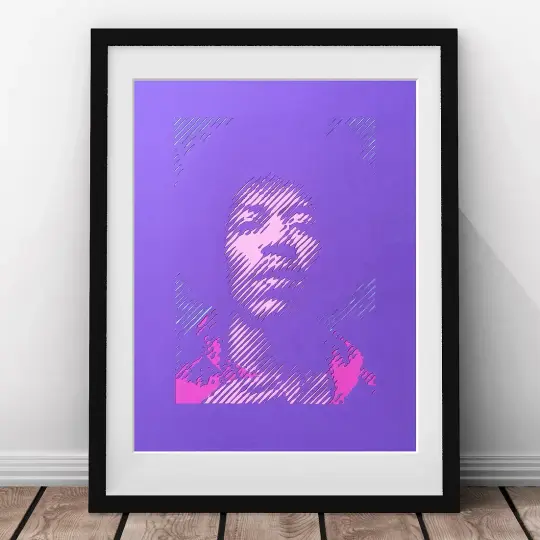 Jimi Hendrix – Layered Papercut Print