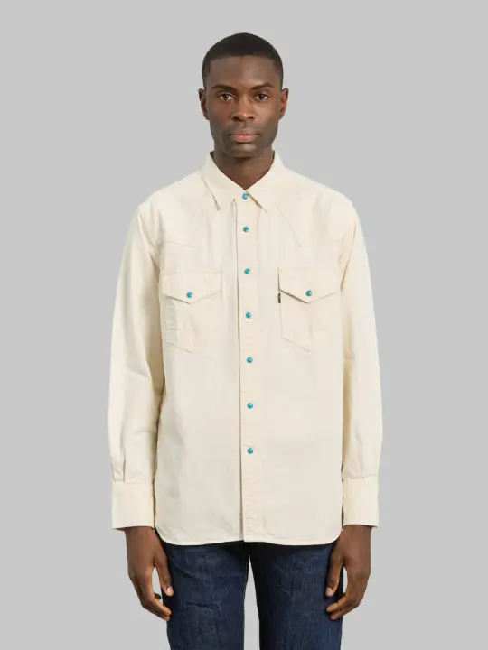 FOB Factory F3512 Western Shirt Ecru