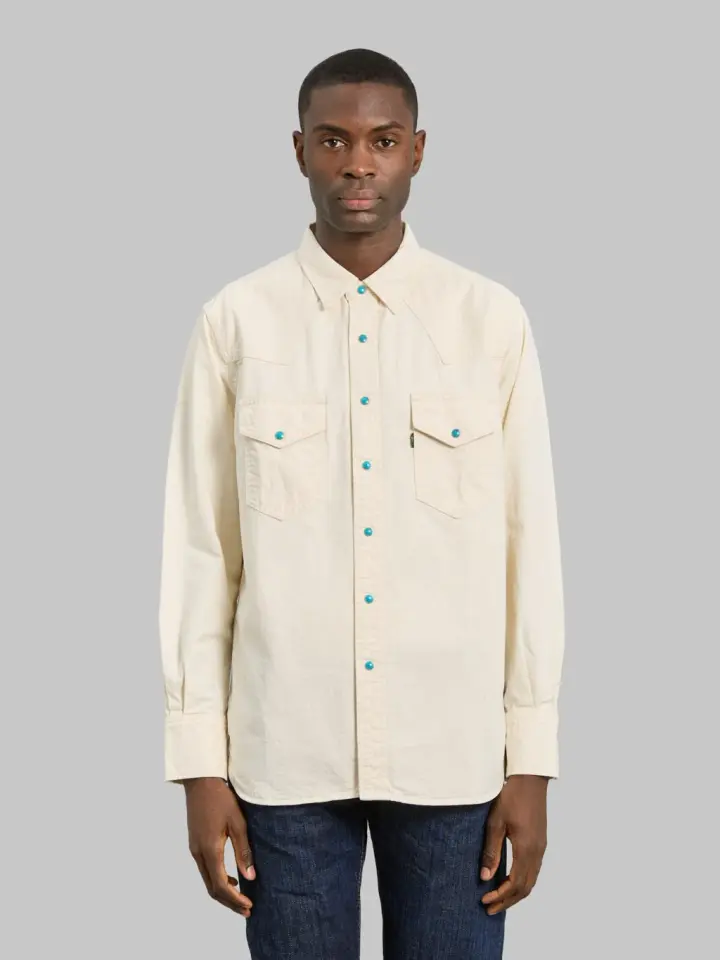 FOB Factory F3512 Western Shirt Ecru