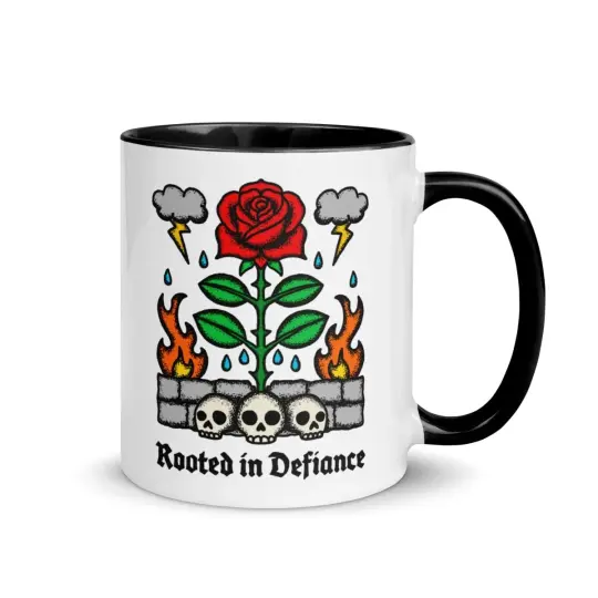 Rooted in defiance mug