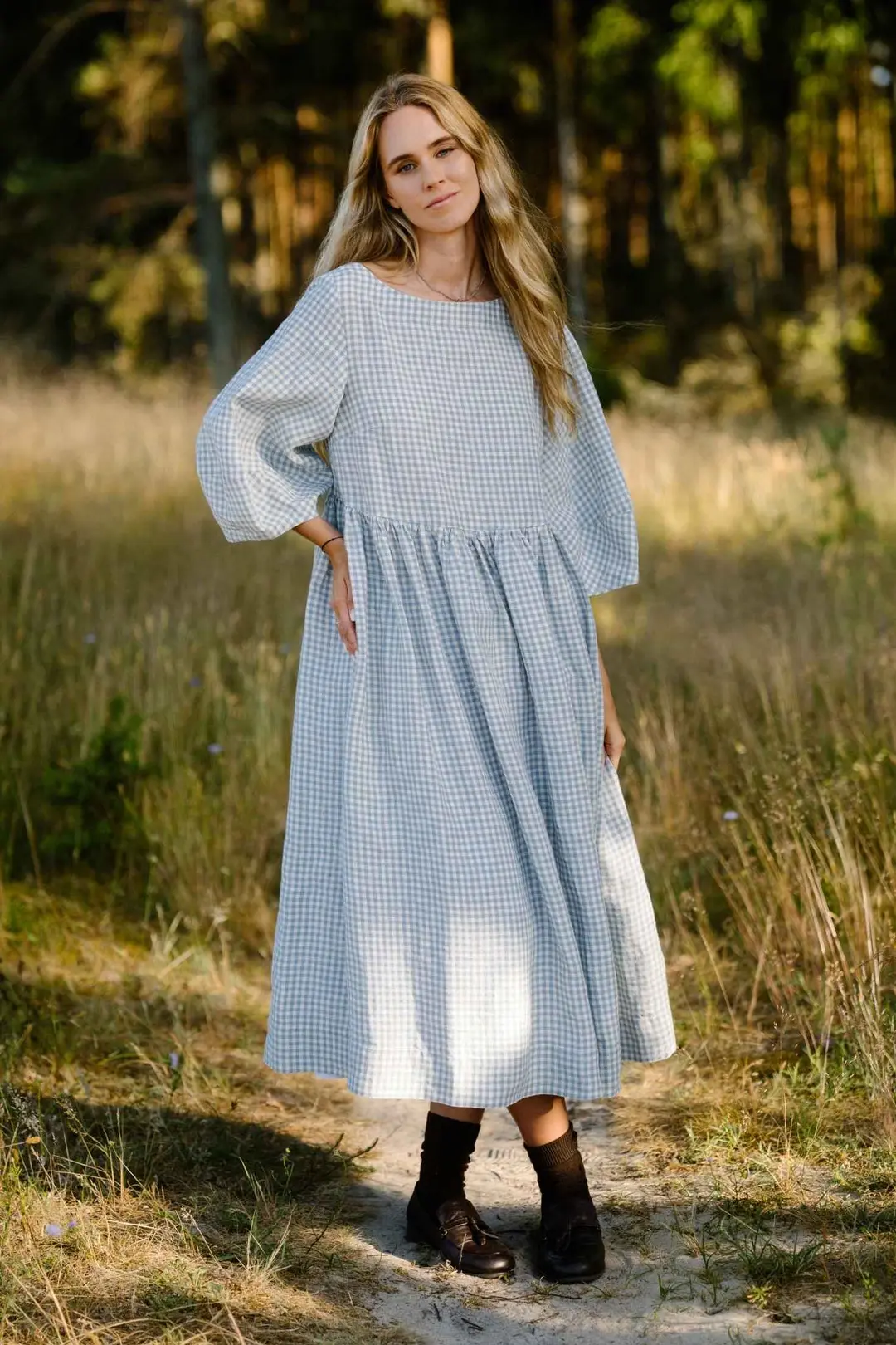 Gaia –  Linen Smock Dress