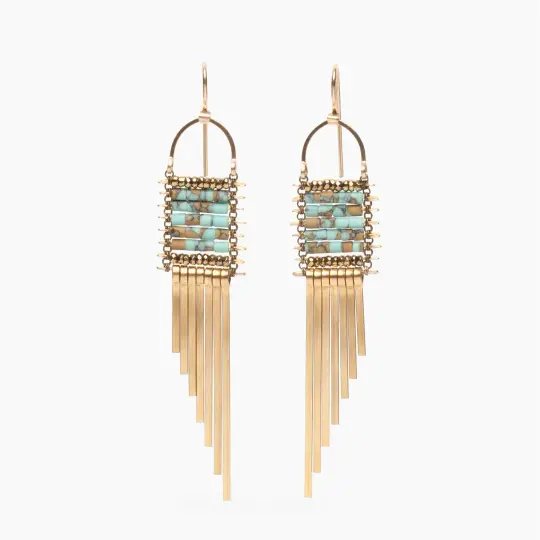 Asymmetrical Turquoise Earrings