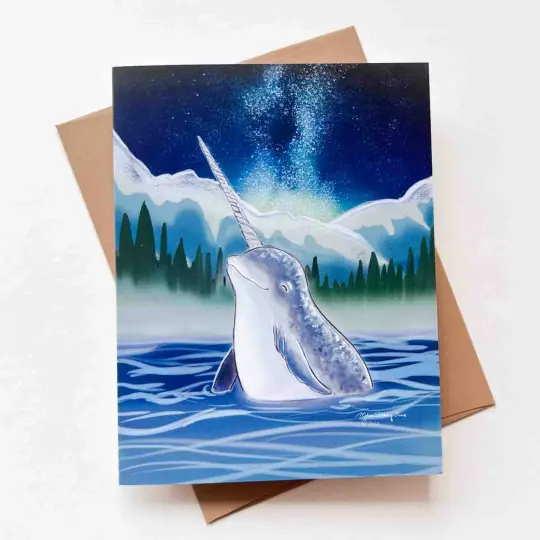 Narwhal in the Night Card
