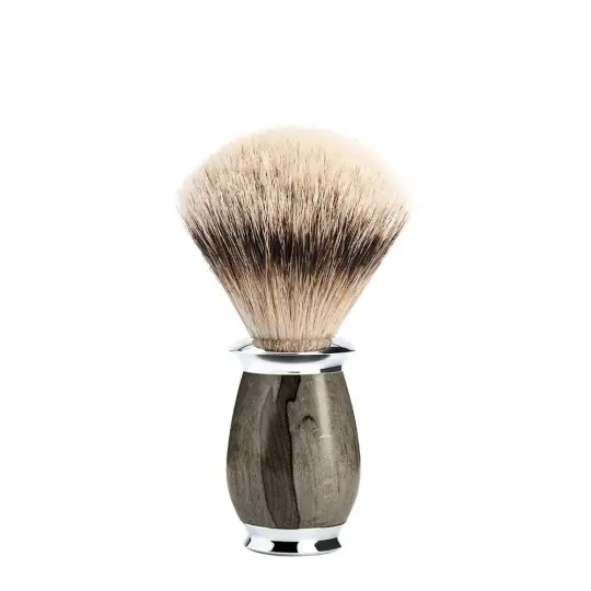 MÜHLE PURIST Shaving Brush, Silvertip Badger, Grained Beech