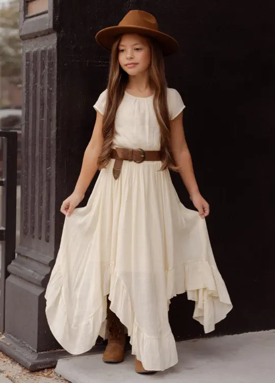 Briley Dress in Ecru