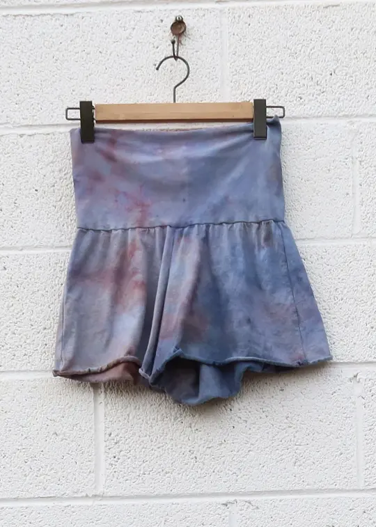 OOAK -  Wanderer Shorty Shorts / M / Organic Cotton / Ice Dye (443)