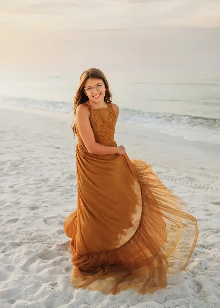 Maia Impact Dress in Tarnished Gold