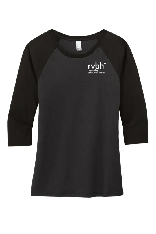 RVBH DM136L District Made Ladies 3/4 sleeve perfect tri-blend