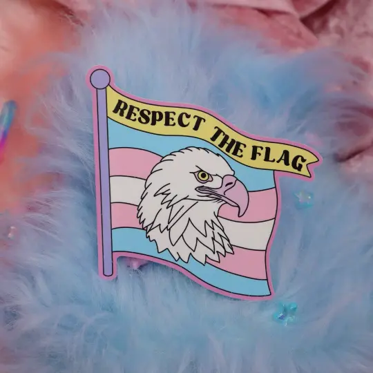 Respect The Flag Large Vinyl Sticker