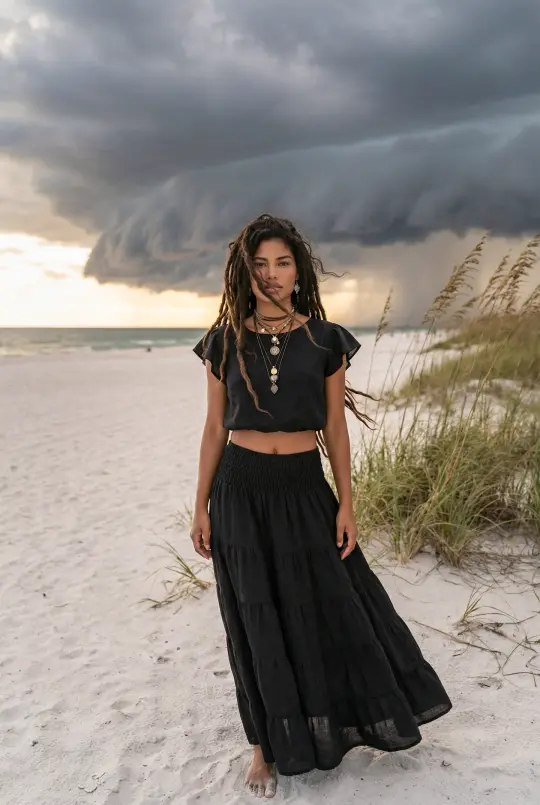 Maxi Skirt Moana Black