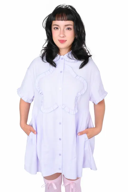 Stella Shirt Dress - Lavender