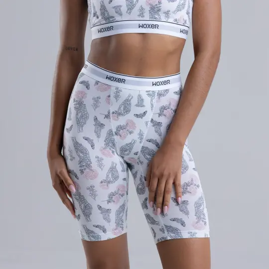 Biker High Waisted Botanical Bones