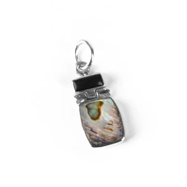 Onyx & Abalone Pendant