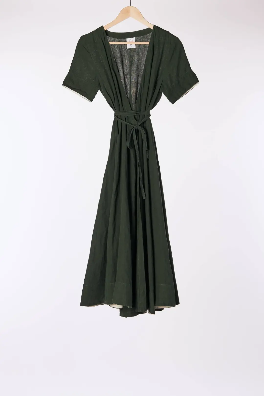 Wrap Dress, Short Sleeve, Evergreen