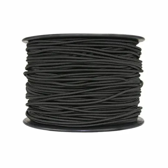 1/8" (3mm) Shock Cord Black 500'