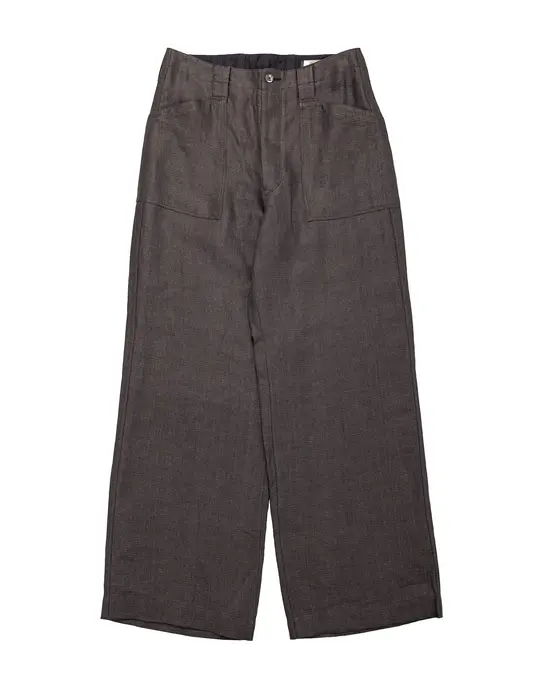 MotivMfg Capsule Deck Pants Duble Face Linen Serge/Aubergine