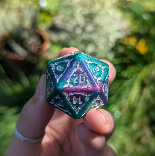 Underwater Castle Dice – Extra Large 7-Piece Oversized DnD Dice Set