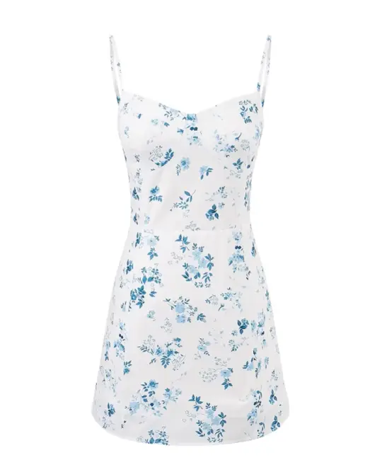 French retro floral suspender dress 2025 new short skirt R2593