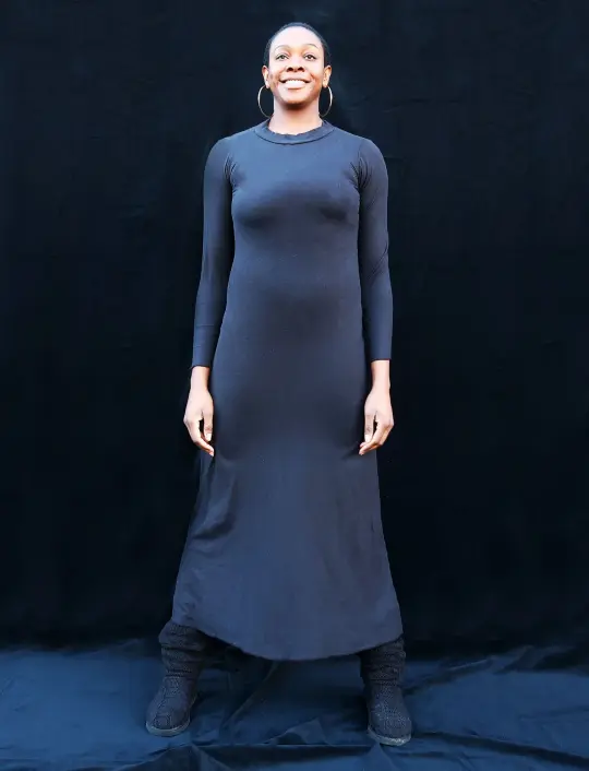 Mock Simplicity Long Dress