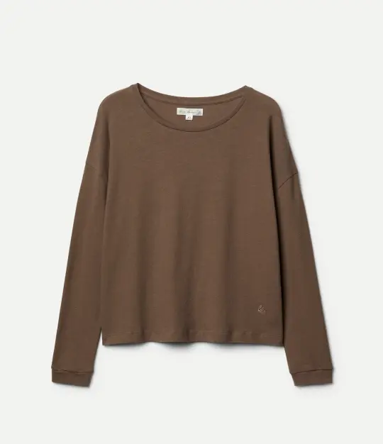Linen-Cotton Relaxed Fit Women's Longsleeve