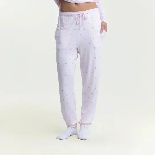 Sleep Joggers Candy Cane Ditsy
