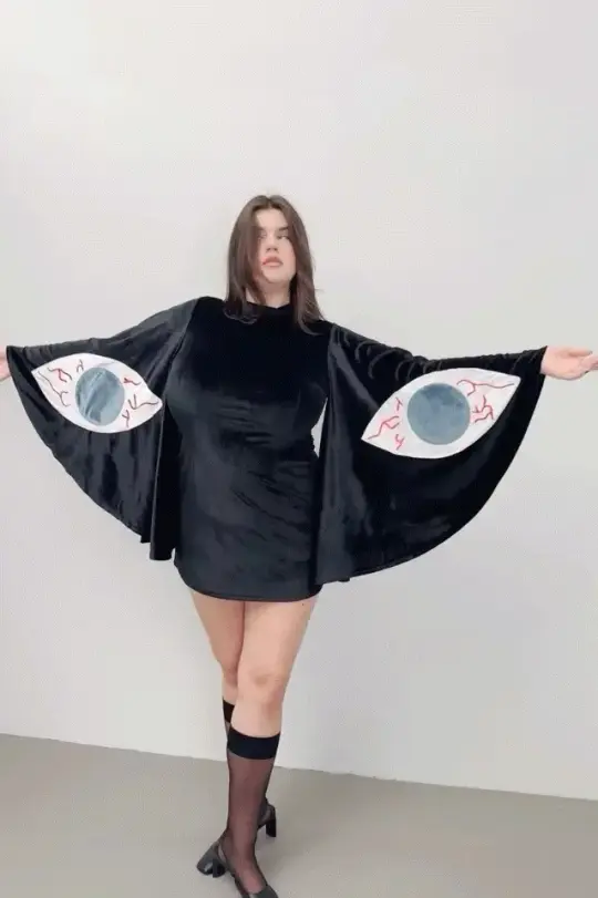 Psychic Burden Mini Velvet Dress