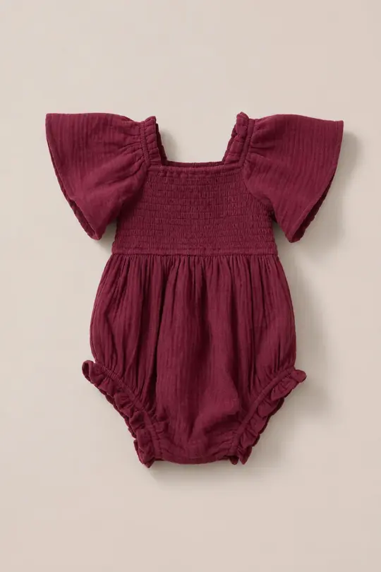 Baby Lennon Romper in Wildberry