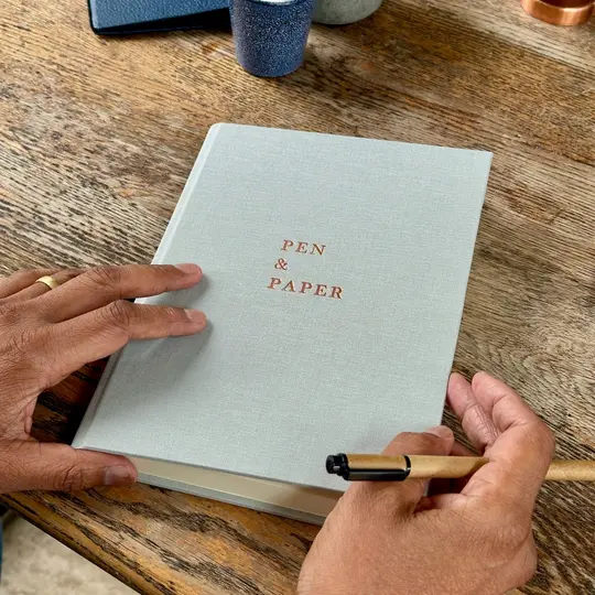 Linen Bound Hardback Journal with Smooth Plain Pages