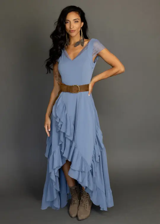 Baylin Dress in Bluestone