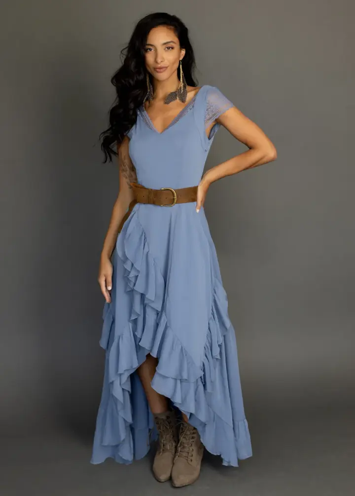 Baylin Dress in Bluestone