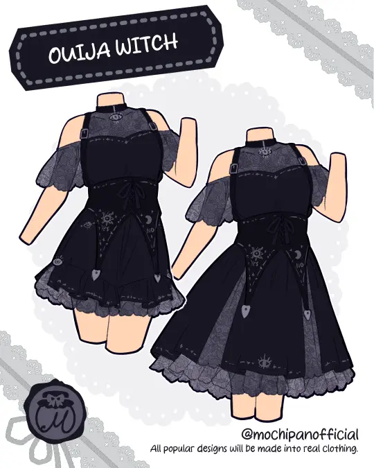 (Interest Check) Ouija Witch Top & Shorts/Skirt