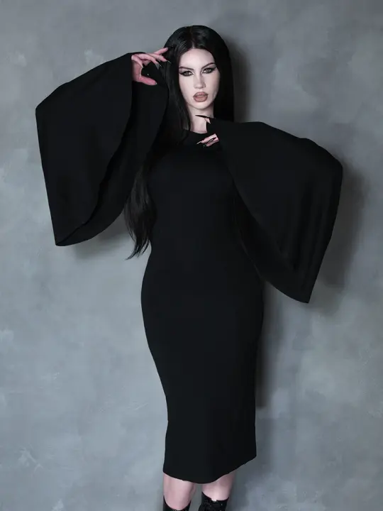 Witching Hour Wiggle Dress in Black