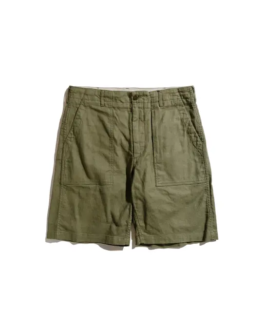 Engineered Garments Fatigue Short Olive CL Java Cloth