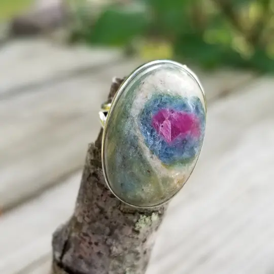 Sassy - Ruby Fuchsite Ring in Sterling Silver