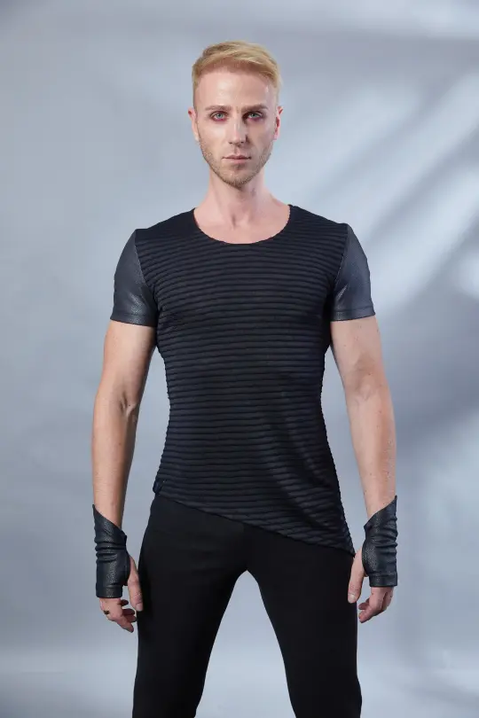 SN Men's shirt with asymmetrical hem