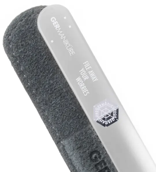 "File Away Your Worries" Germanikure Mantra Nail File and Leather Sleeve