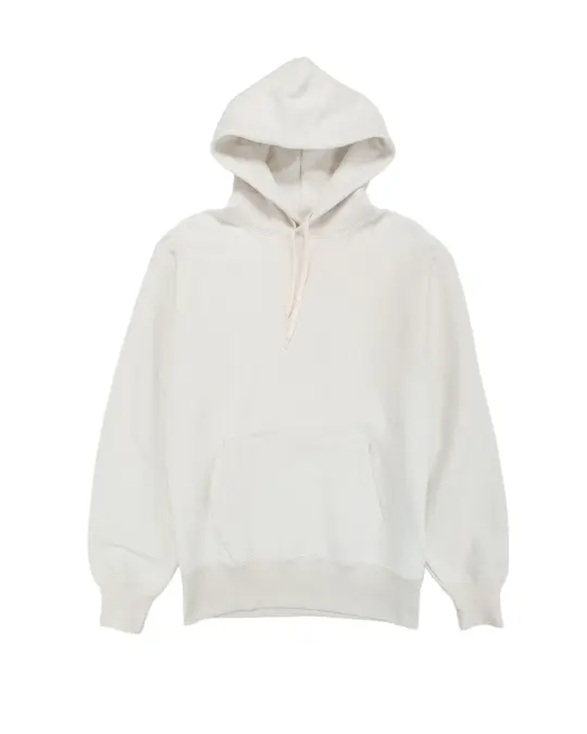 The Real McCoy’s MC24114 10 Oz. Loopwheel Hooded Sweatshirt Milk