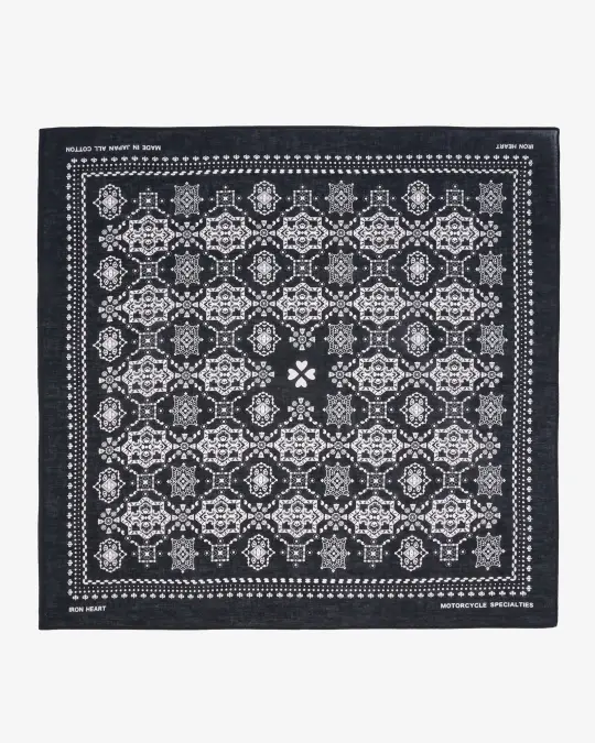 Iron Heart “Bell” Print Bandana - Black