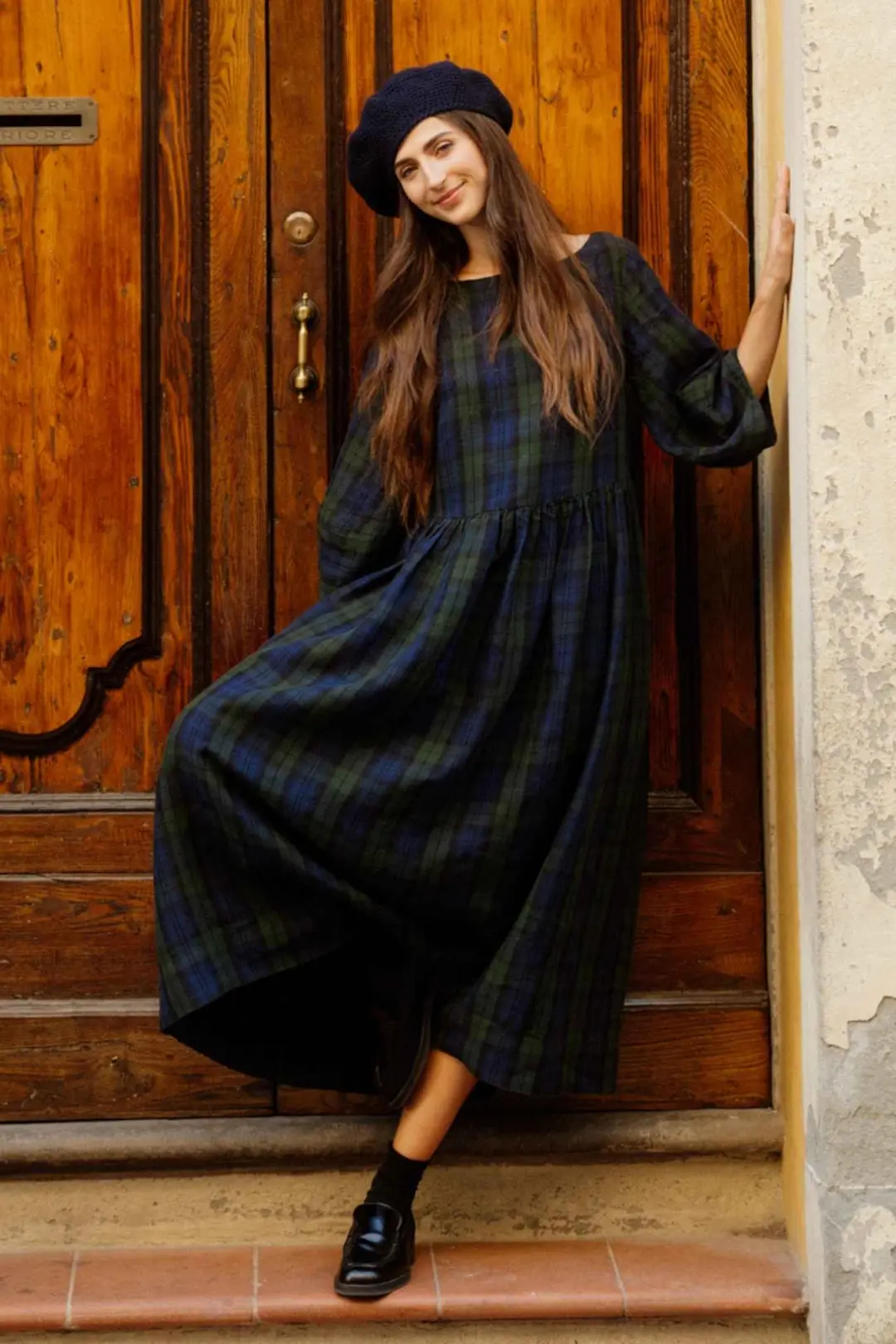 Gaia –  Linen Smock Dress