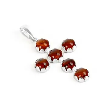 Amber Cross Pendant