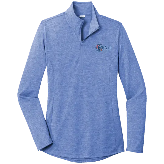 CO2 LST407 Sportek Ladies 1/4 zip Triblend pullover