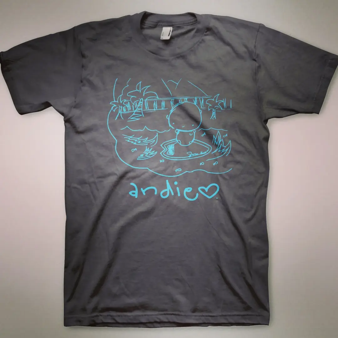 ANDIE + dog tag: you're it dog rescue CHARCOAL t-shirt