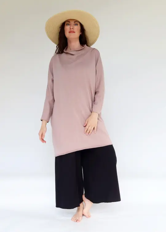 Roll Neck Poppy Short Kaftan