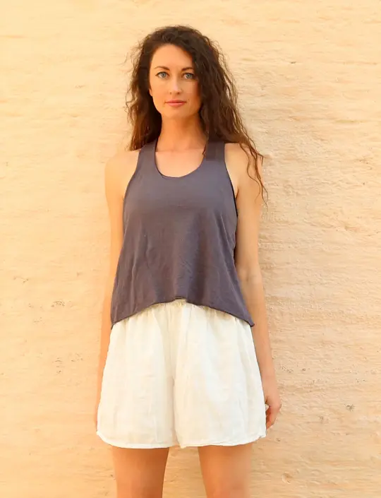 Racerback Built In Bra Tank Ojai Cropped Shirt