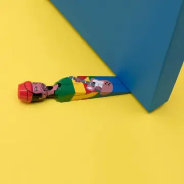 Door Stop 'Marley' Hand Painted Wood